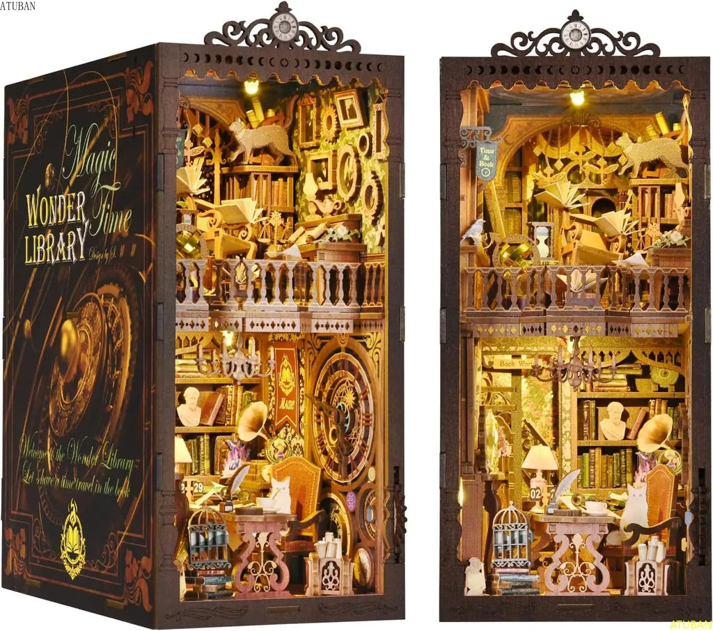 DIY Book Nook Kit, DIY Dollhouse Booknook Bookshelf Insert Decor Alley