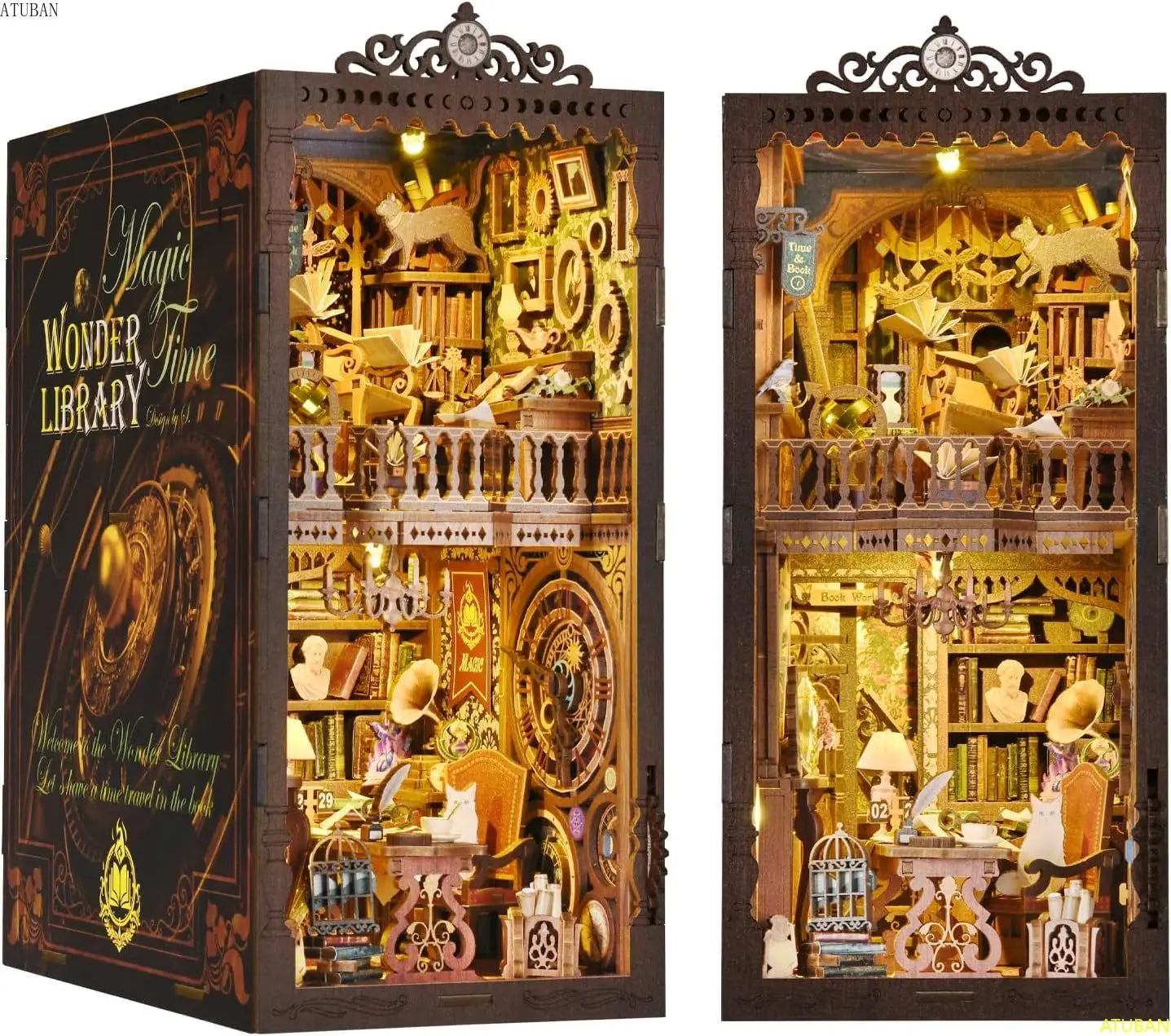 DIY Book Nook Kit, DIY Dollhouse Booknook Bookshelf Insert Decor Alley