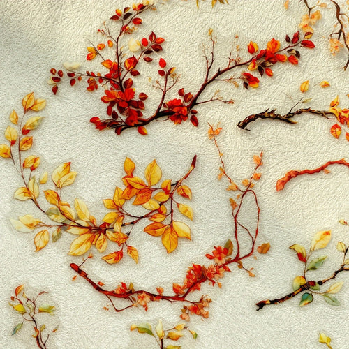 Journamm 20pcs Branches DIY Journal Material PET Stickers Scrapbooking