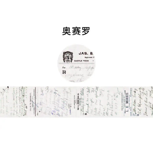 Yoofun  Retro Chronicle Masking Washi Tape Vintage Poster Letter