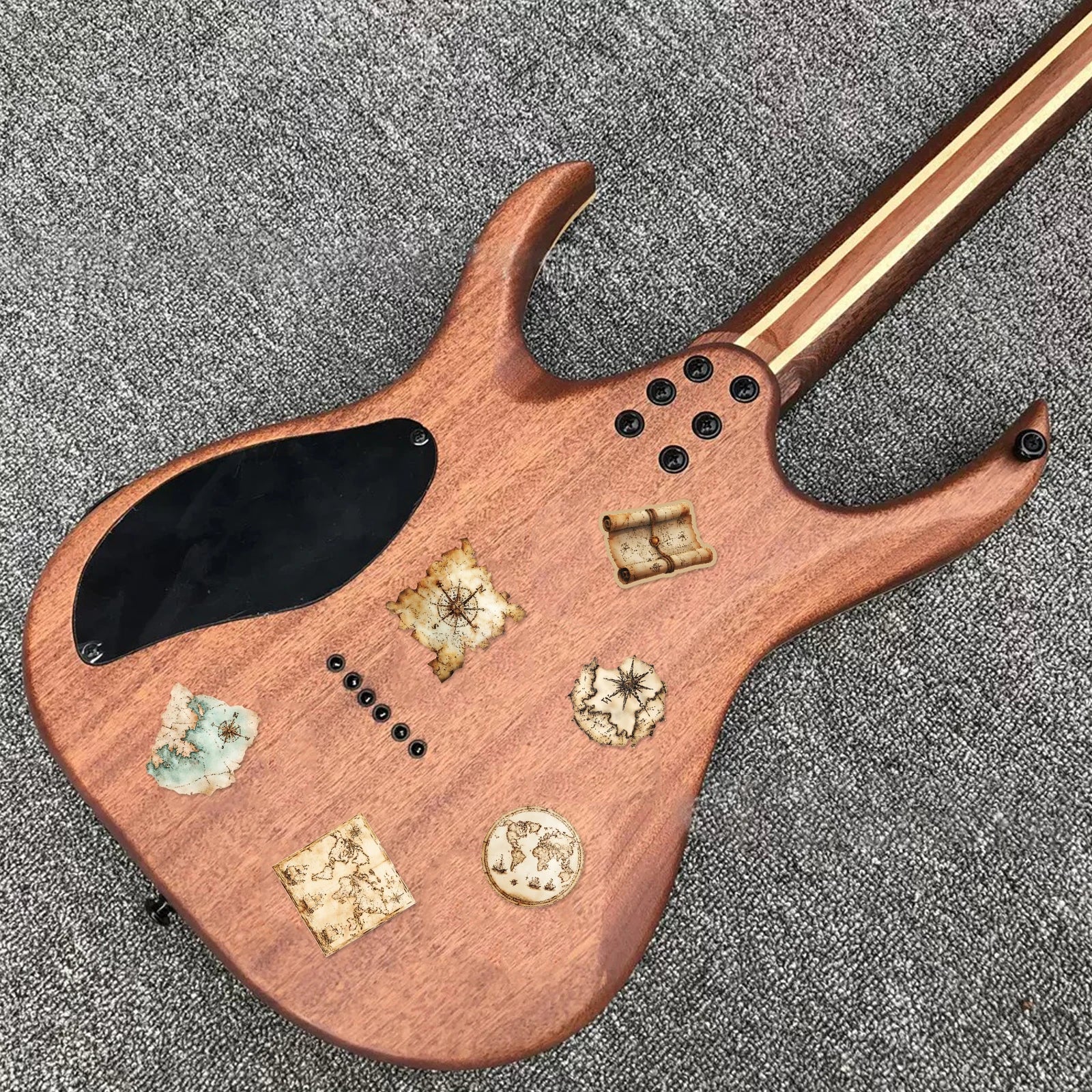 World Map Travel Stickers 50Pcs Vintage Gothic Graffiti Decor For Junk Journals Crafters