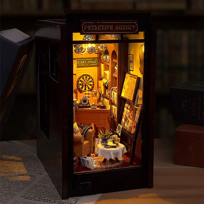 DIY Book Nook Kit Wooden Doll House 3D Puzzle Assembly Model Building
