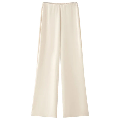 HXAO Satin Pant Sets Women's Two Pieces Set Strapless Off Shoulder