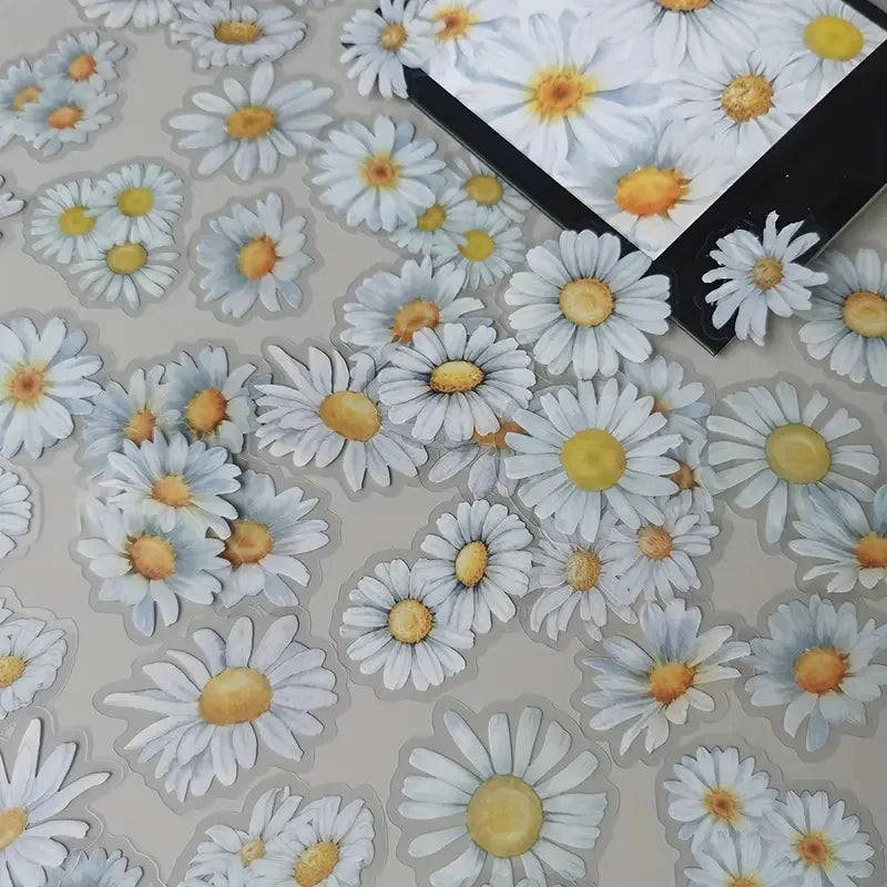 Kawaii Plant Stickers 50 Pcs Pack Enchanted Gothic Flower Theme DIY For Crafters And Plant Lovers