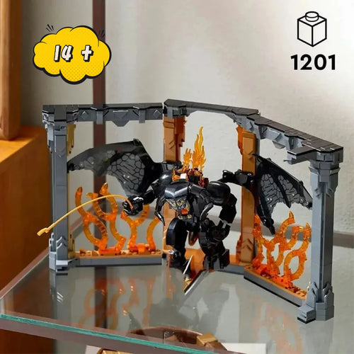 FIT 10367 Balrogs Book Nook Model Building Blocks Creative Bricks Home