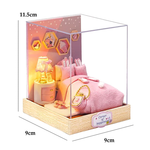 DIY Book Nook Kit Miniature Booknook Wooden Doll House 3D Puzzle