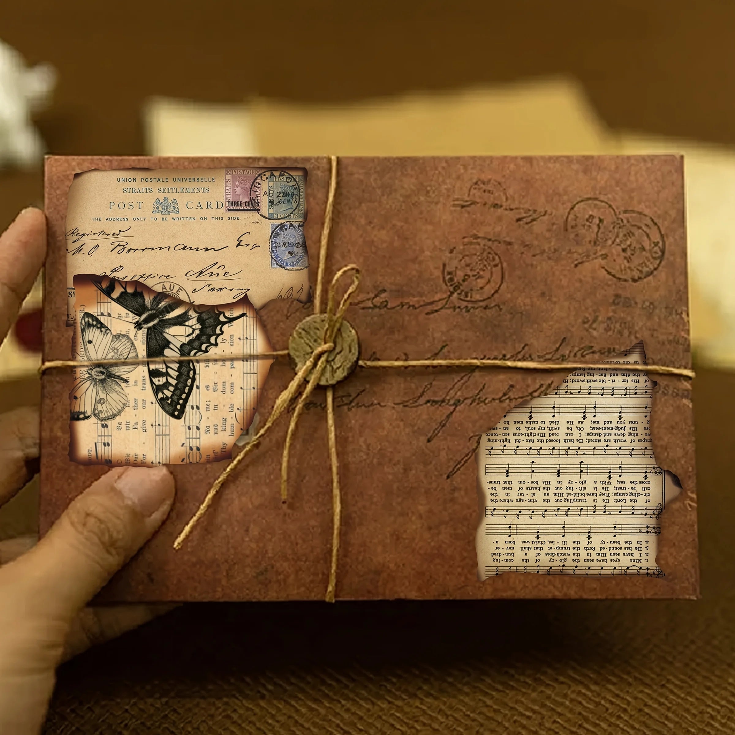 50 Pieces Vintage Burnt Edge Stickers for Crafts and Home Decor Historical Themed Creative Decorative Sticker Set