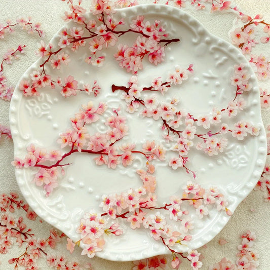 Journamm 20pcs Branches DIY Journal Material PET Stickers Scrapbooking