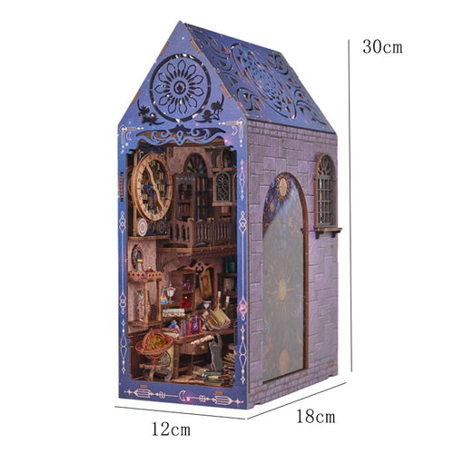 DIY Book Nook Kit 3D Wooden Puzzle Miniature Doll House  Assembly
