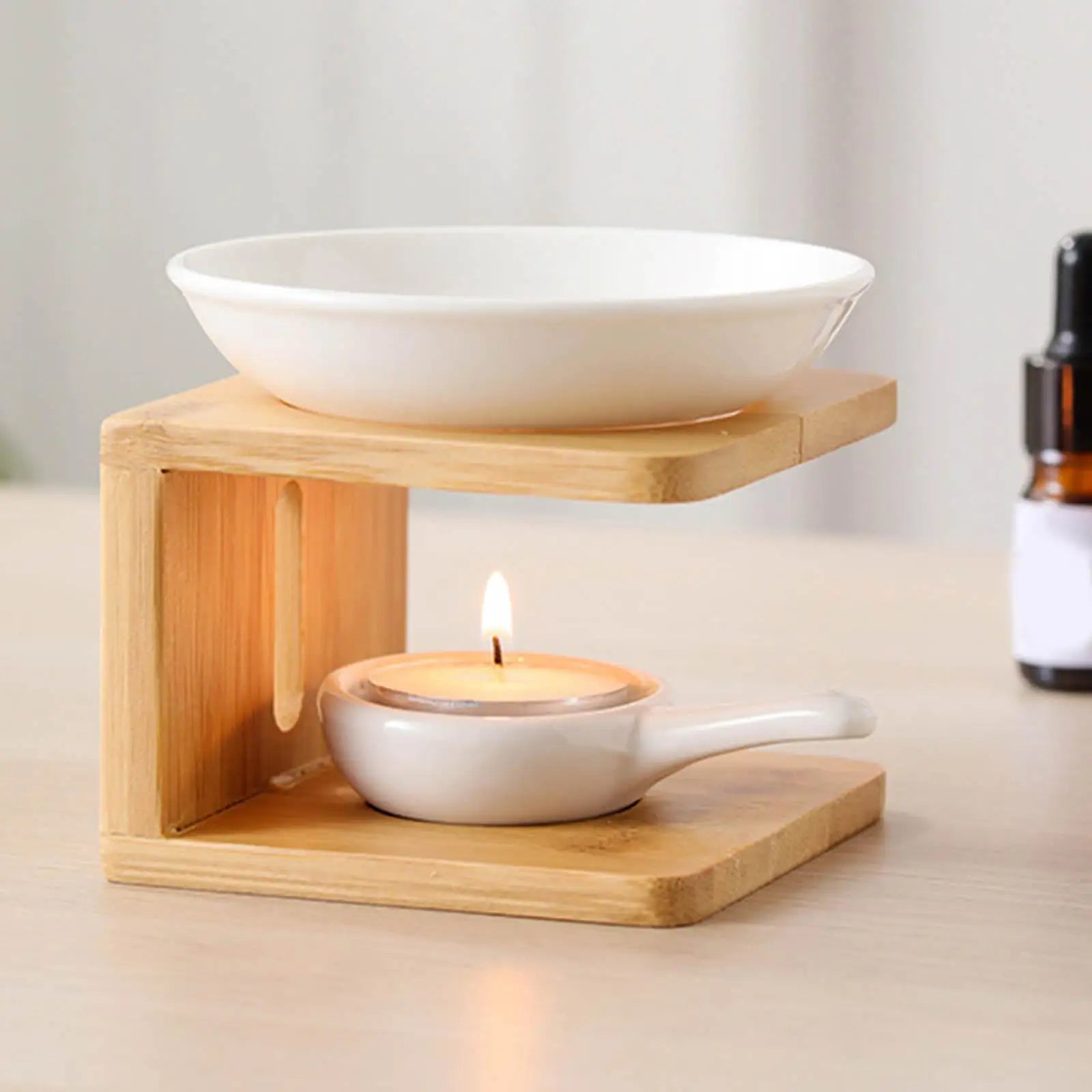 Ceramic Essential Oil Burner with Candle Holder Scented Wax Melt