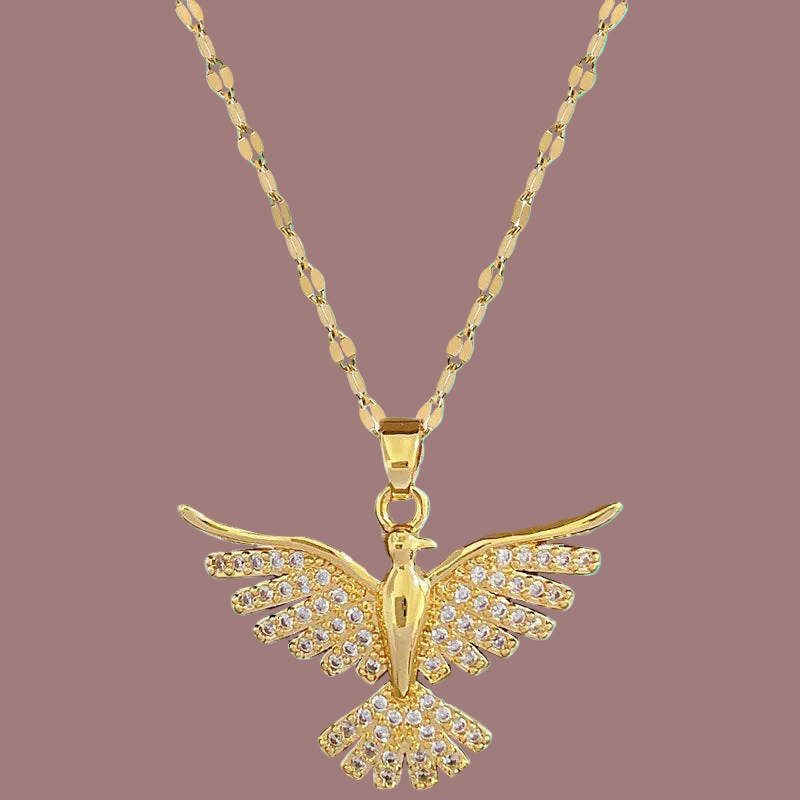 Phoenix Eagles Stainless Steel Pendant Necklace - Women's Statement Jewelry