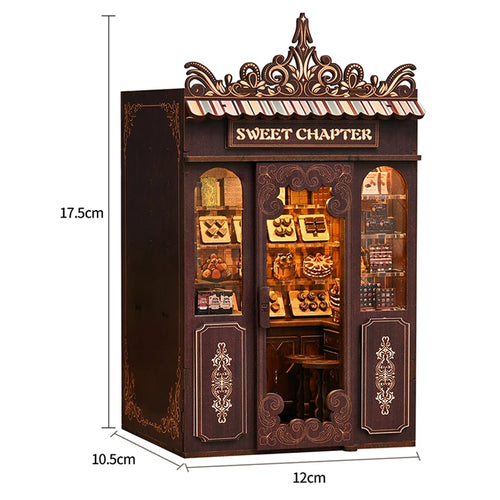 DIY Book Nook Kit Miniature Booknook Wooden Doll House 3D Puzzle