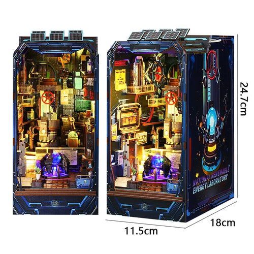 DIY Book Nook Kit Mini 3D Wooden Bookshelf Set Doll House Bookshelf