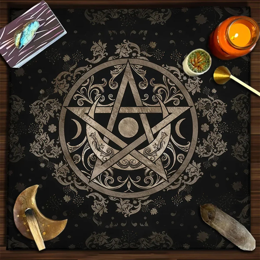 Tarot Table Cloth Gothic Mystic Altar Cover Starry Twelve Constellations Love Career For Tarot Readers
