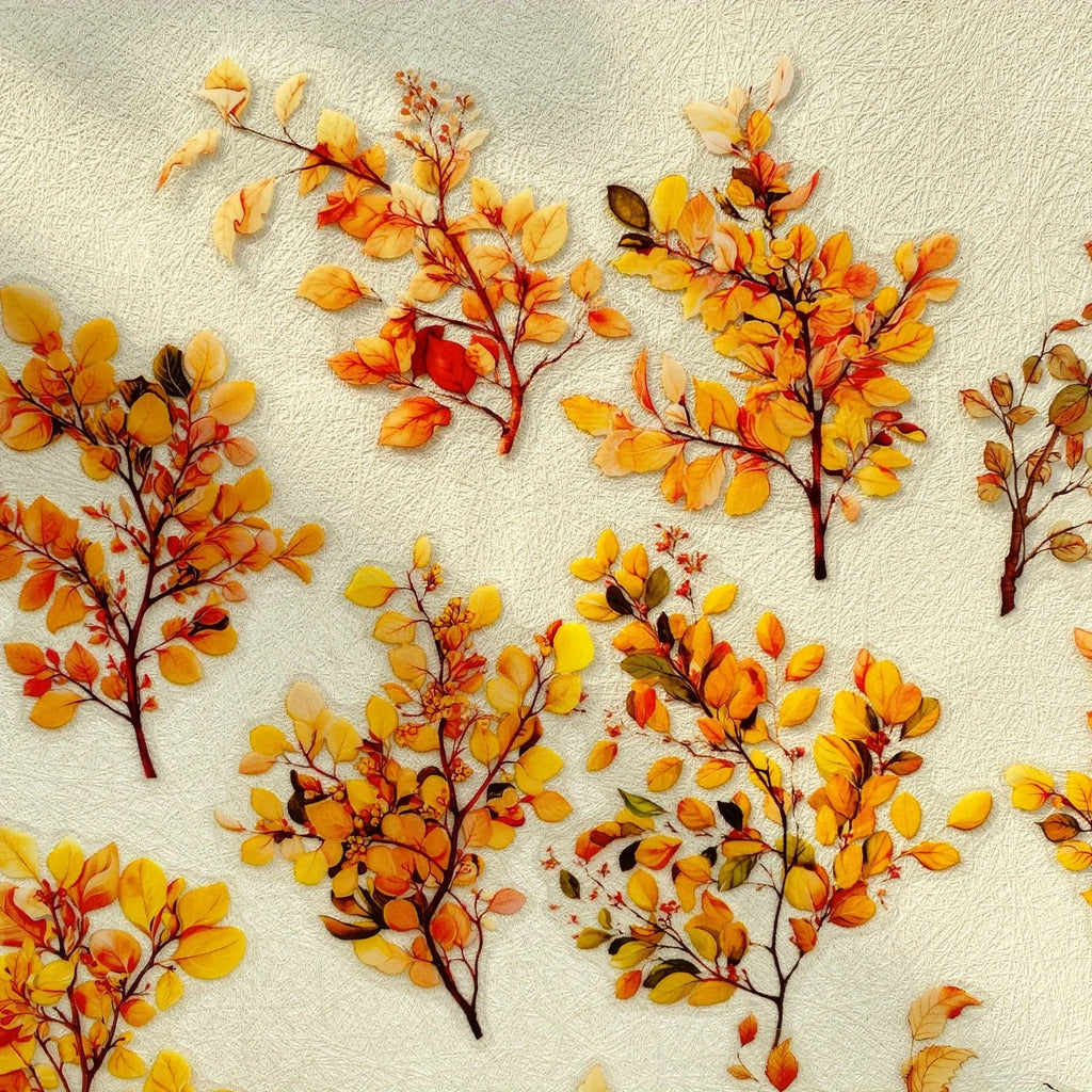 Journamm 20pcs Branches DIY Journal Material PET Stickers Scrapbooking