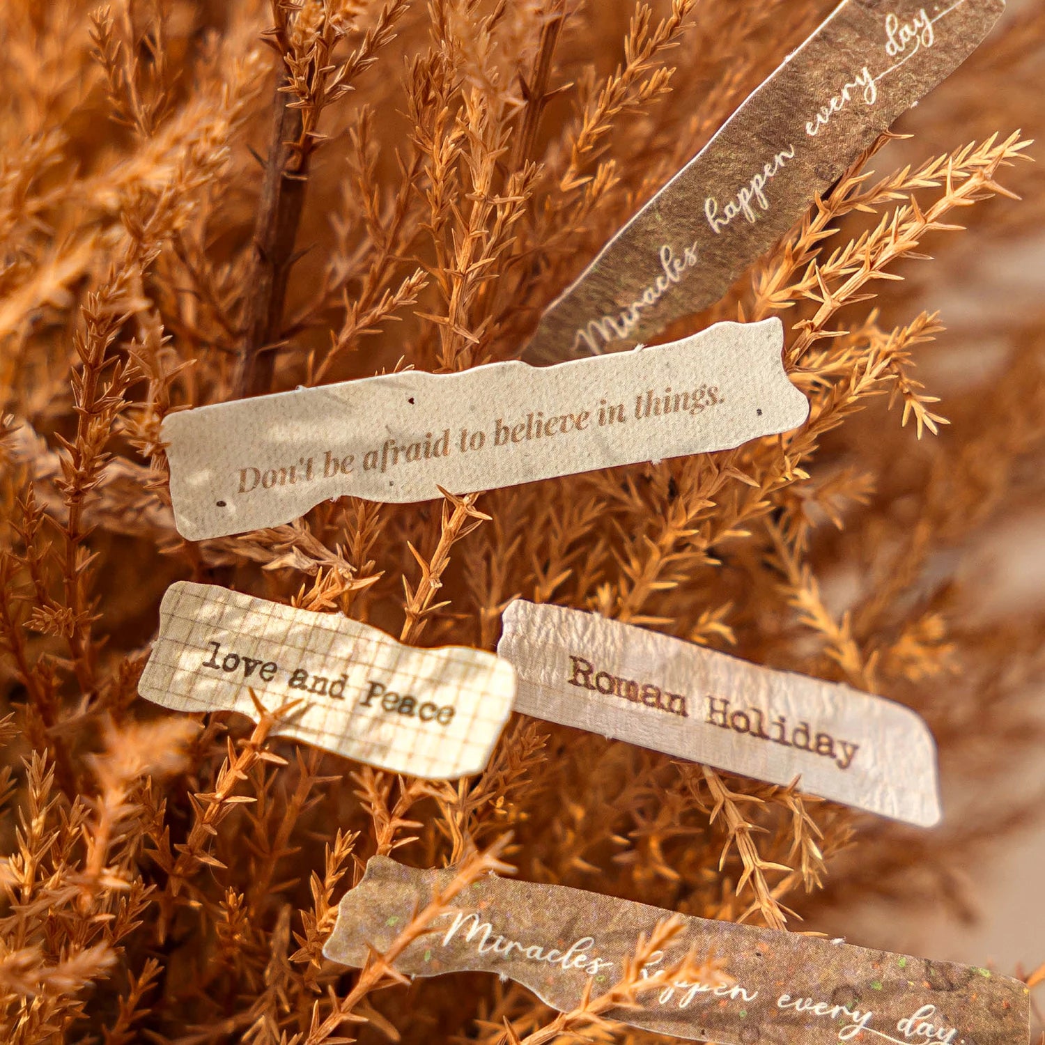 JIANQI 50 pcs Vintage English letter Stickers Specialty paper material