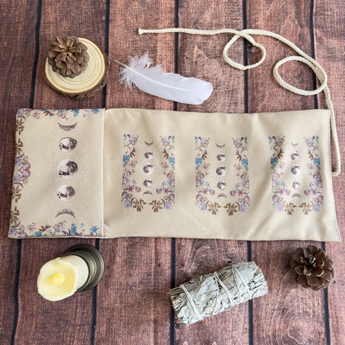 Lunar Phase Tarot Card Storage Pouch Enchanted Shadows