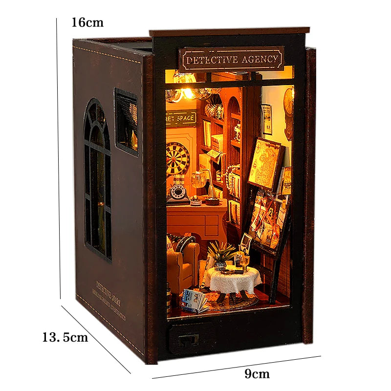 DIY Book Nook Kit Wooden Doll House 3D Puzzle Assembly Model Building