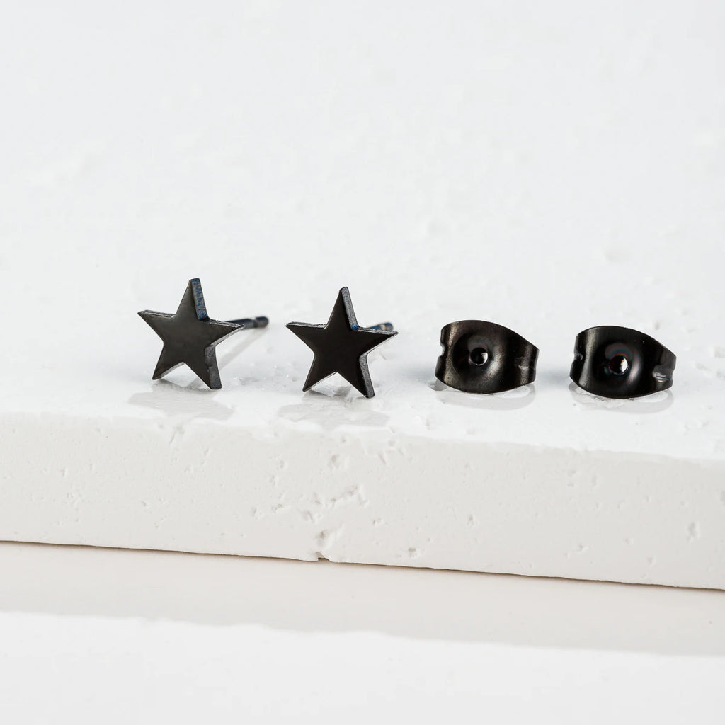 1 Pair New Stainless Steel Star Earrings Tiny Star Stud Earrings For