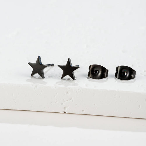 1 Pair New Stainless Steel Star Earrings Tiny Star Stud Earrings For