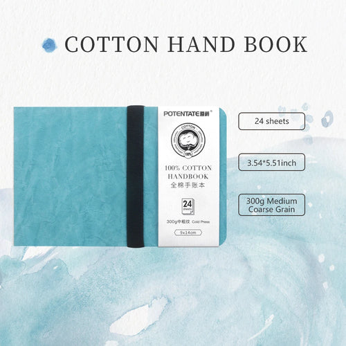 POTENTATE Blue Color Watercolor Journal Drawing Book Hand Notebook
