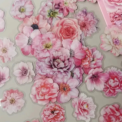 Kawaii Plant Stickers 50 Pcs Pack Enchanted Gothic Flower Theme DIY For Crafters And Plant Lovers
