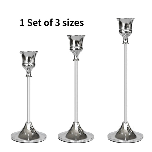 European Style Metal Candle Holders Set Of 3 Candlesticks For Home Decor And Versatile Use
