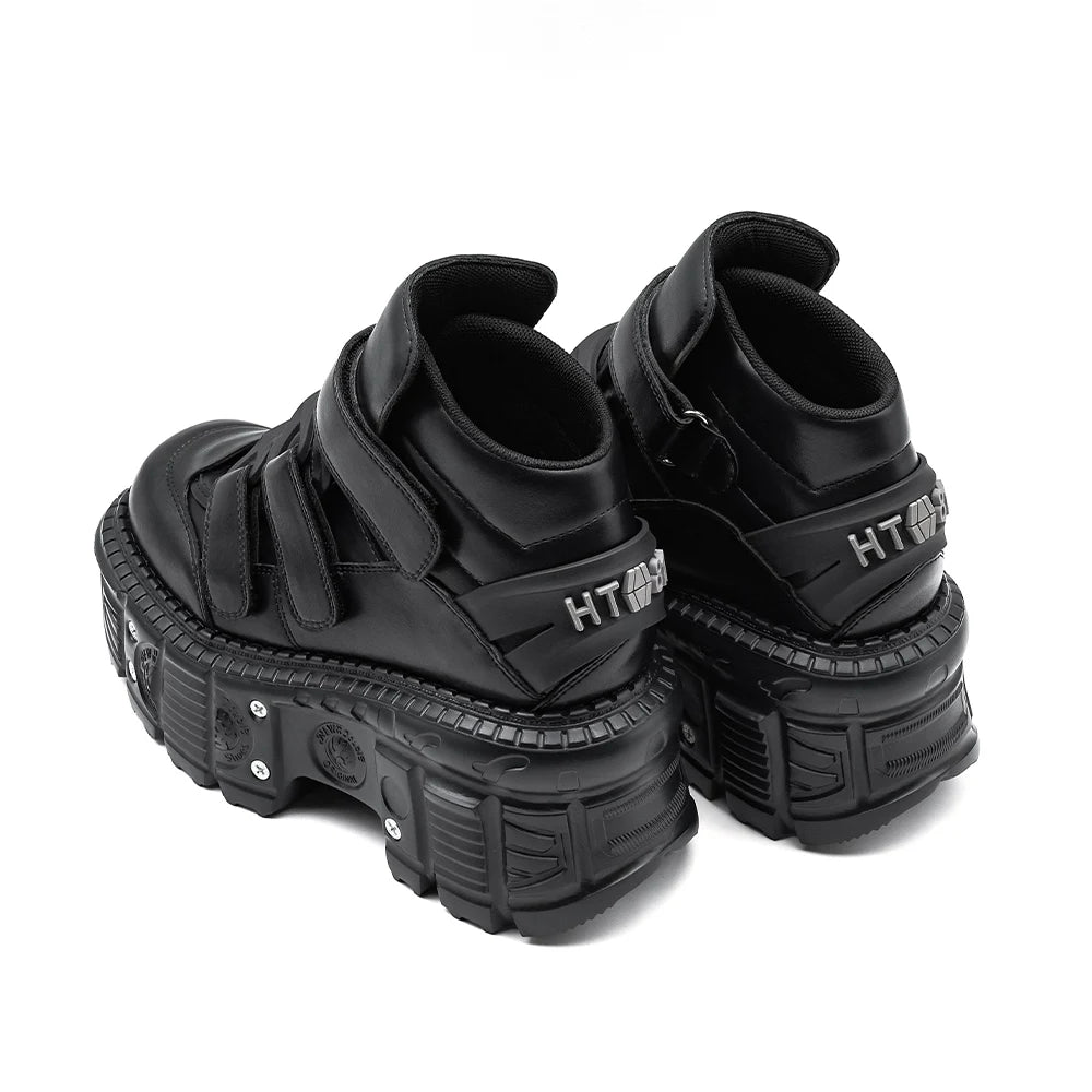 2025 New Punk Style Women Shoes Lace-up Heel Height 6CM Platform Shoes