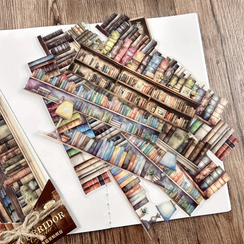 JIANQI 20pcs/pack European Retro Collage Strip Stickers DIY Collage