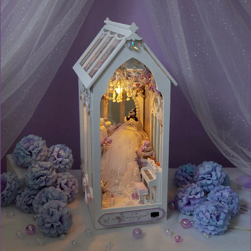 DIY Book Nook Doll House Wooden Case Miniature Furniture Dollhouse