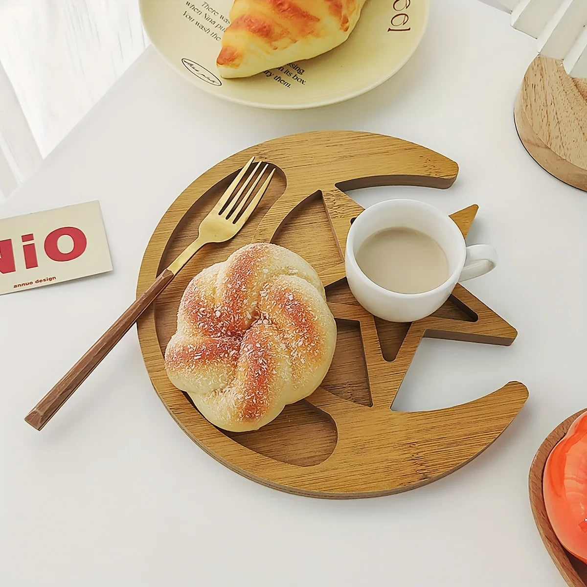 1pc-Crescent Moon and Star Serving Platter - Novelty Fruit Dessert