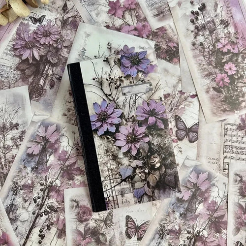 JAINQI 40 PCs Vintage Material Paper Decorative Scrapbooking Diary