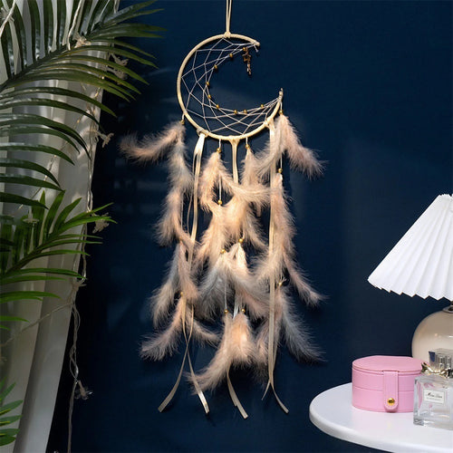 Boho Moon Dreamcatcher - Handmade Wind Chime for Grads, Celestial