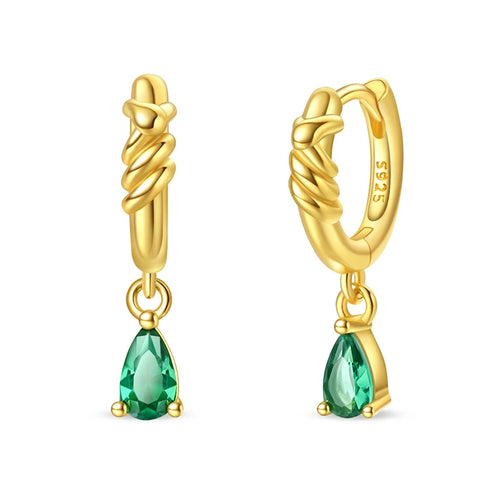 Classic Earrings 925 Silver Stars Moons Pearls Bees Golden Hoop