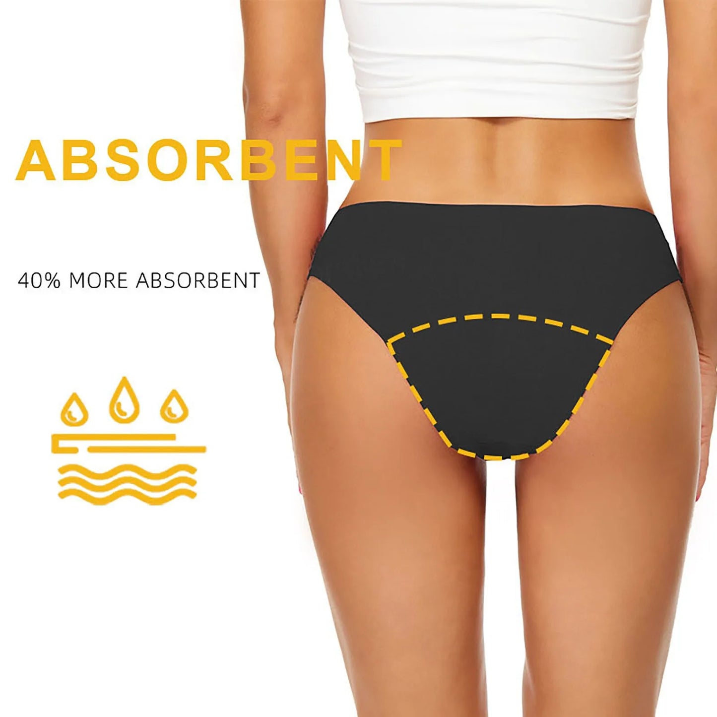 Swimwear Menstrual Leakproof Bikini Bottom Absorbent Pants High Waist