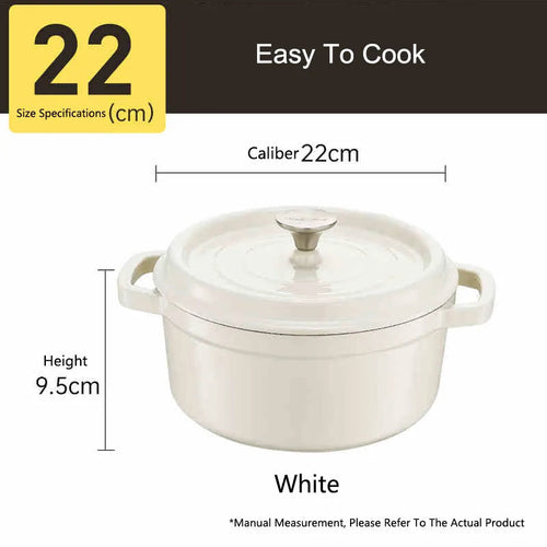 Cooker King Cast Iron Enamel Nonstick Pot For Stew And Soup Eco Friendly Induction And Gas Compatible Mystic Home Cooks