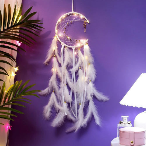 Boho Moon Dreamcatcher - Handmade Wind Chime for Grads, Celestial