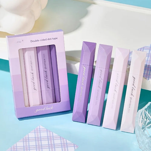 Four Pieces Waterproof Glue Tape For Scrapbooking Durable Adhesive For Paper Crafts Albums