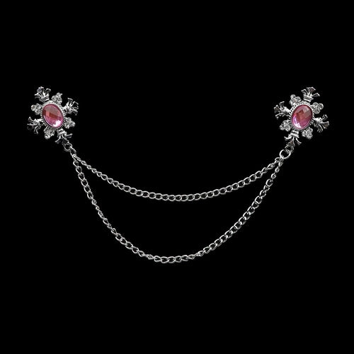 Fashion Gentleman Tassel Brooch For Men Suit Shirt Collar Crystal