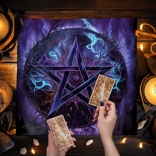 Tarot Table Cloth Gothic Mystic Altar Cover Starry Twelve Constellations Love Career For Tarot Readers