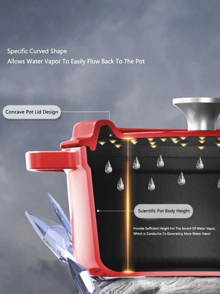 Cooker King Cast Iron Enamel Nonstick Pot For Stew And Soup Eco Friendly Induction And Gas Compatible Mystic Home Cooks