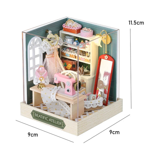 DIY Book Nook Kit Miniature Booknook Wooden Doll House 3D Puzzle
