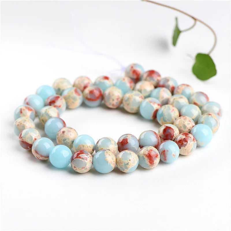 Natural Stone Beads Lava Jaspers Tiger Eye Quartz Agates Round Loose