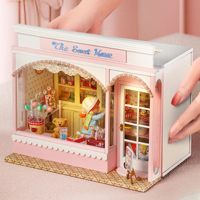 2014 New Home Miniature Dollhouse Kit Diy Wooden House With Spare Parts For Self Assembly