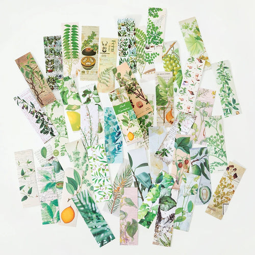 Yoofun 50sheets Vintage Washi Paper Sticker Book butterflies Natural