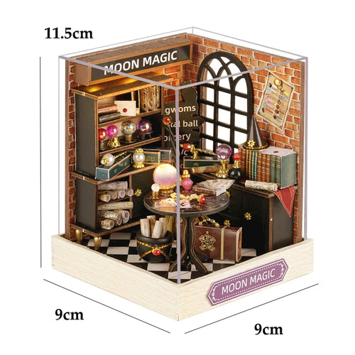 DIY Book Nook Kit Miniature Booknook 3D Wooden Puzzle Bookshelf Insert