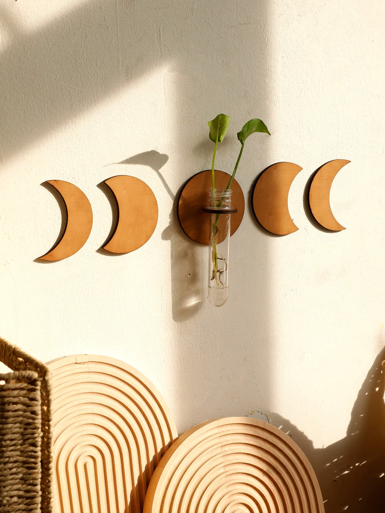 Plant Propagation Station Wall Hanging Moon Phase Home Decorations