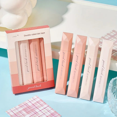 Four Pieces Waterproof Glue Tape For Scrapbooking Durable Adhesive For Paper Crafts Albums