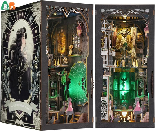 Book Nook Kit,DIY Miniature Dollhouse Booknook Kit,3D Wooden Puzzle