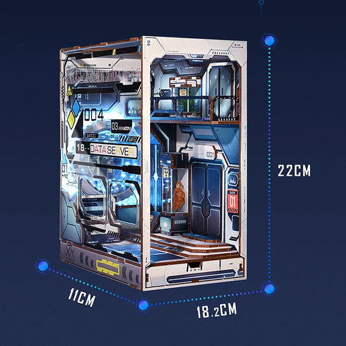 DIY Book Nook Kit Bookend Kit Wooden Doll House Bookshelf Insert Decor